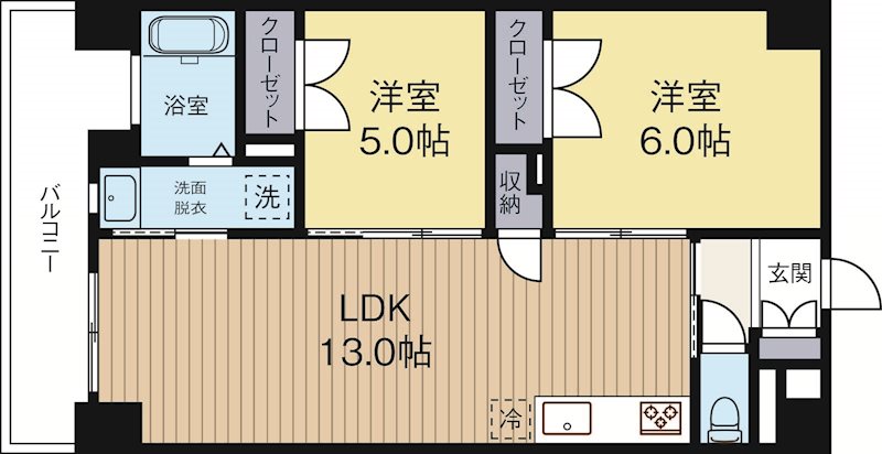 地下鉄箱崎線 貝塚駅 徒歩12分 10階建 築15年の間取り写真