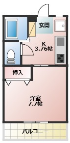 ＪＲ中央本線 神領駅 徒歩21分 2階建 築30年の間取り写真