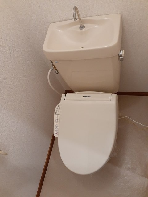 ＪＲ上越線 群馬総社駅 徒歩30分 2階建 築33年のトイレ写真