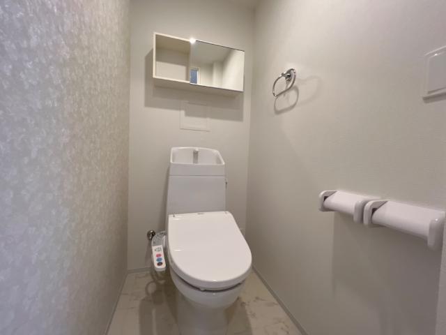 田原本町三笠アパート新築工事のトイレ写真