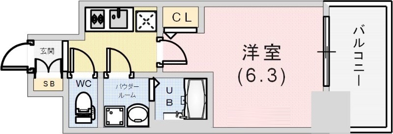 プロヴィスタ神戸三宮EASTの間取り写真