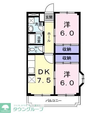 ハイツミナミの間取り写真