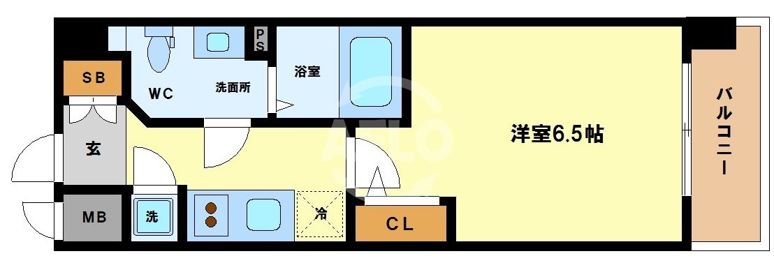 エスリード江戸堀の間取り写真