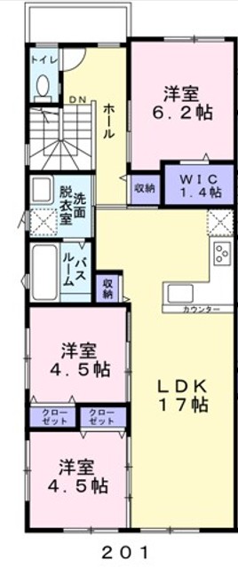 メゾンドソラIIIの間取り写真