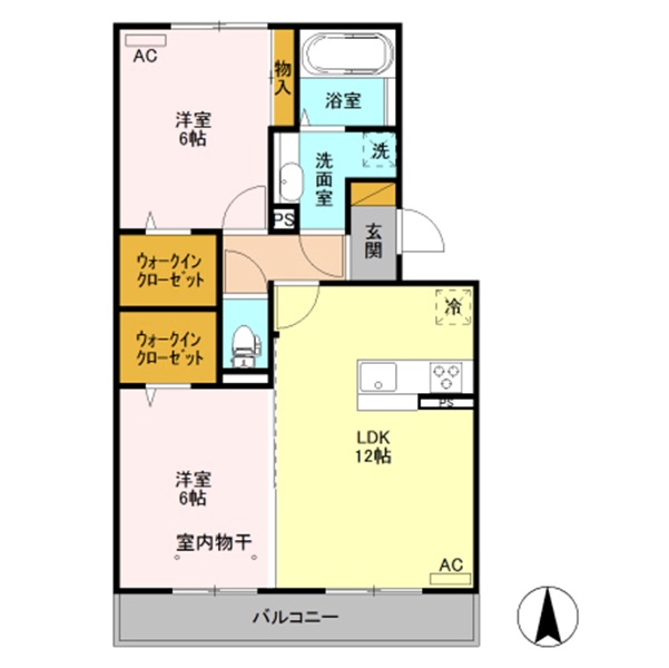 前橋市下新田町のマンションの間取り