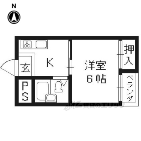 長岡京市調子のマンションの間取り