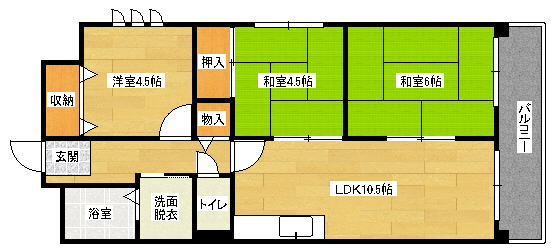 広島市中区舟入中町のマンションの間取り