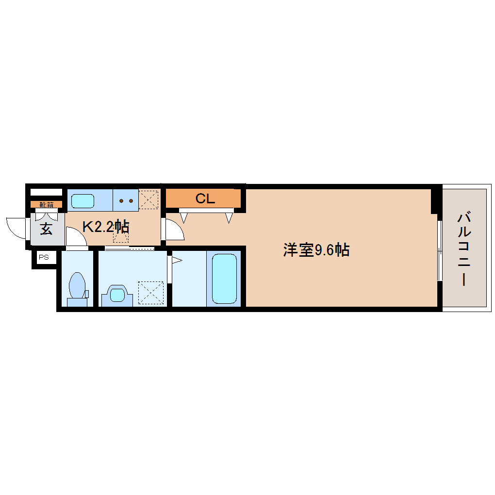 大和高田市日之出町のアパートの間取り