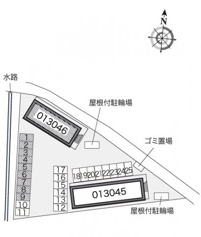 【レオパレス弁天IIの駐車場】