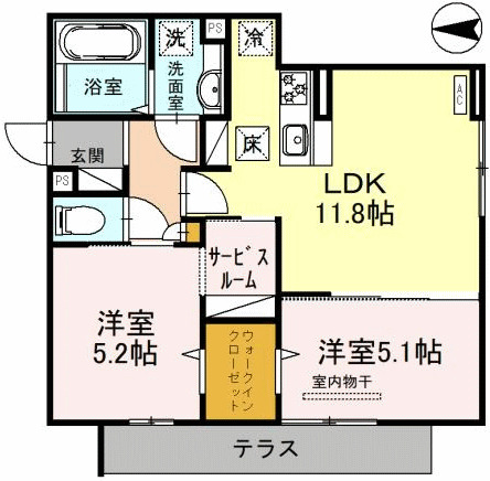 （仮）D-ROOM新倉1丁目の間取り