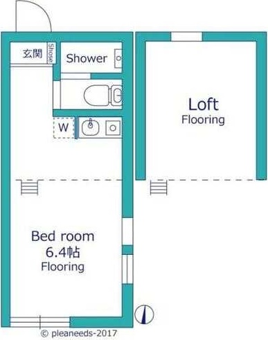 横浜市港南区笹下のアパートの間取り