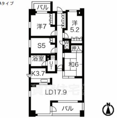 プラウド橦木町の間取り