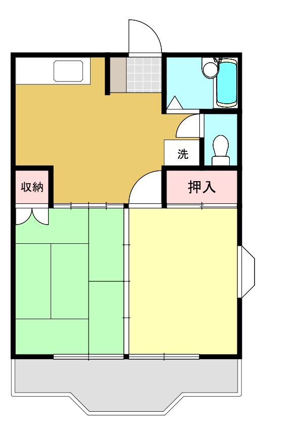 鹿島ウイングBの間取り