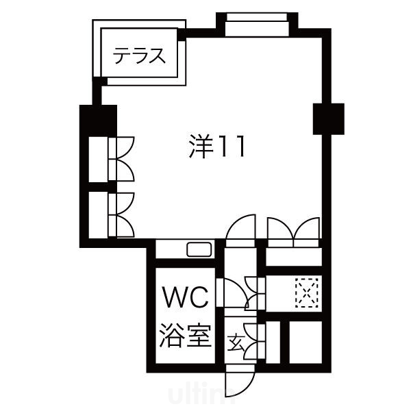 ヴェルビュ二条城東の間取り