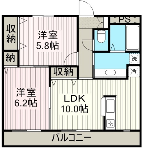 森甚Dの間取り