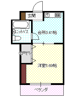 サンハイツ本町の間取り