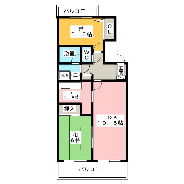 フィール天神町３号館の間取り