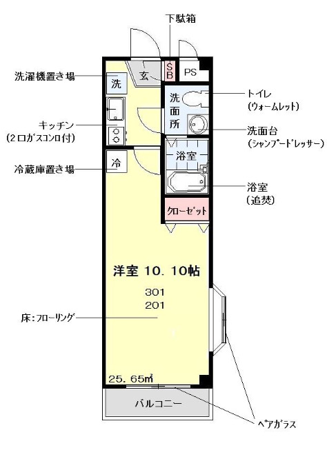 川口市八幡木のマンションの間取り