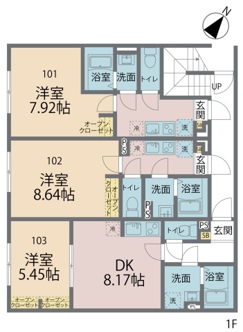 江戸川区江戸川のアパートの間取り