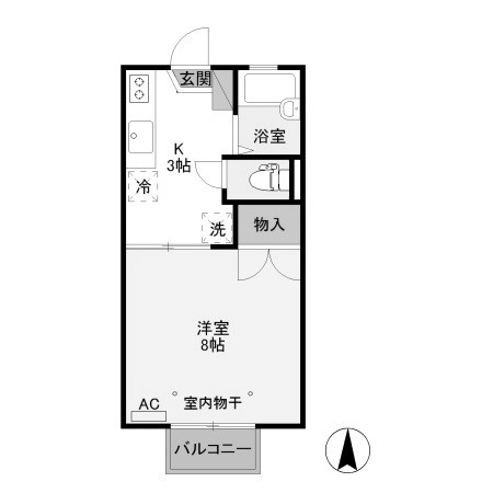 【高崎市綿貫町のアパートの間取り】