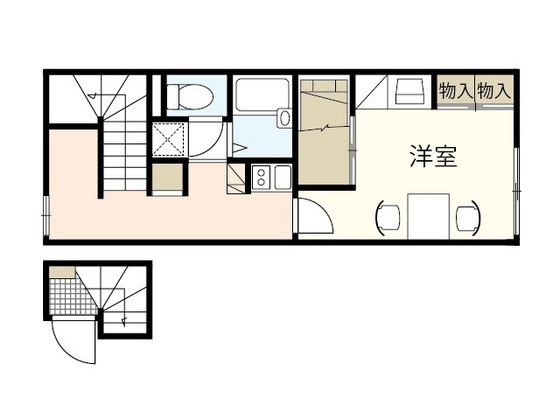 レオパレスパイン滝の下の間取り