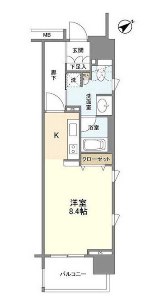 品川区西五反田のマンションの間取り