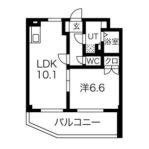 【西尾市桜町のアパートの間取り】