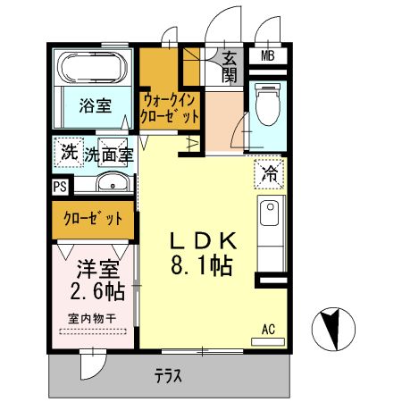 オオセンド北長尾の間取り