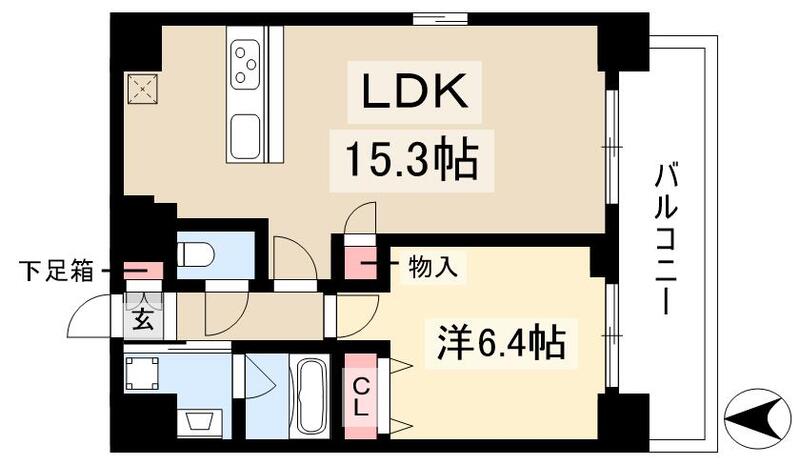 プレサンス名古屋STATIONアブソリュートの間取り