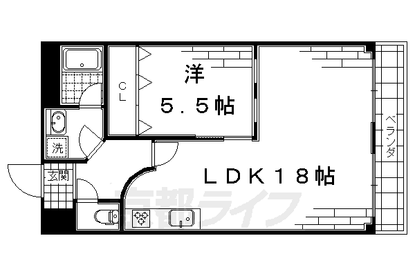 京都市伏見区向島津田町のマンションの間取り