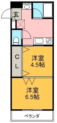 【徳島市明神町のマンションの間取り】