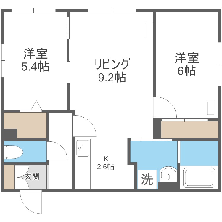 【グランメール　クレール苗穂の間取り】