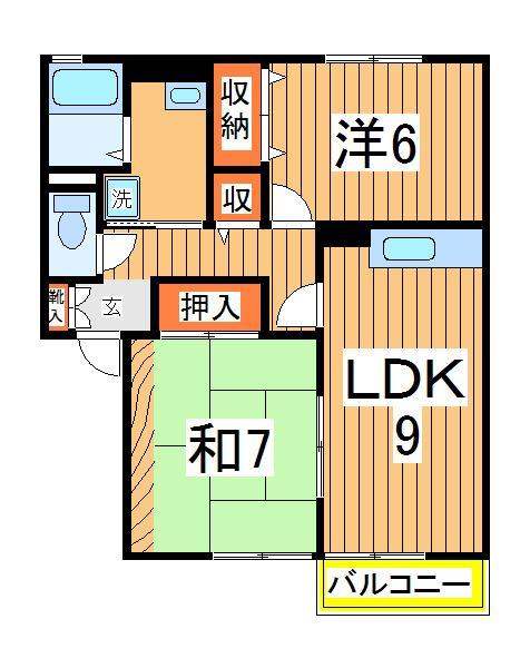 ビューテラスハイム　弐番館の間取り