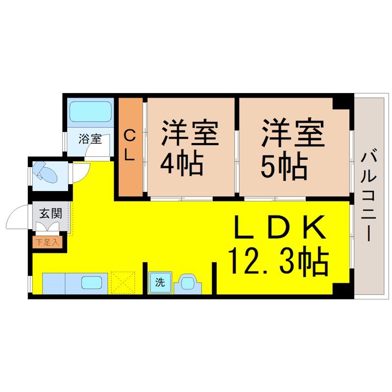 名古屋市天白区八事山のマンションの間取り