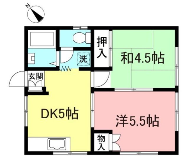 相模原市中央区千代田のアパートの間取り