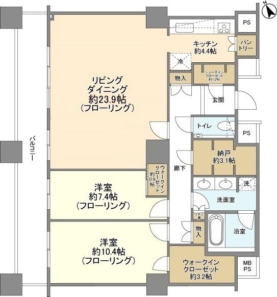 ザ・パークハウス西新宿タワー60の間取り