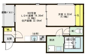 プライム二番コートの間取り