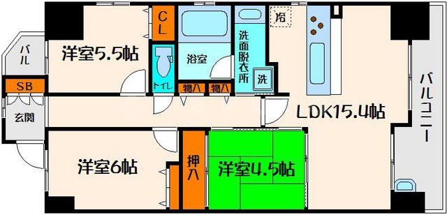 レジディア都島Iの間取り