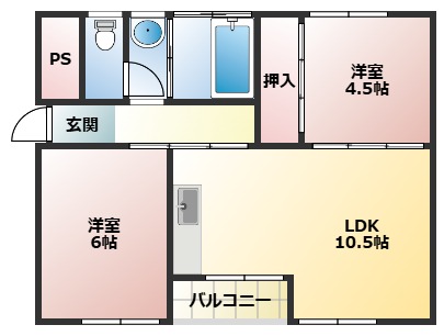 福田ハイツの間取り