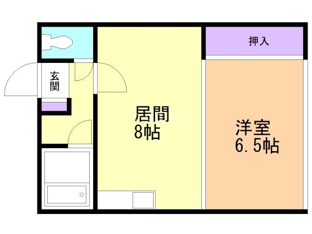 札幌市西区八軒六条東のマンションの間取り