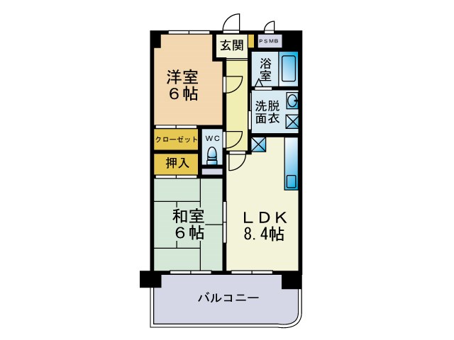 ミドール南ヶ丘の間取り