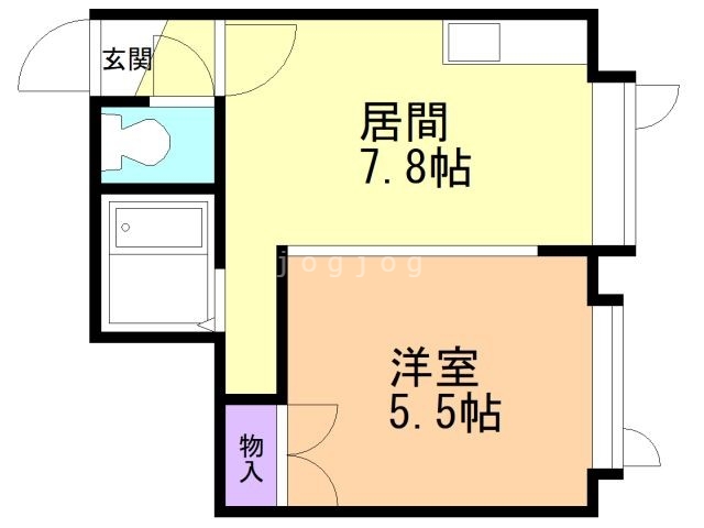 札幌市白石区中央一条のアパートの間取り