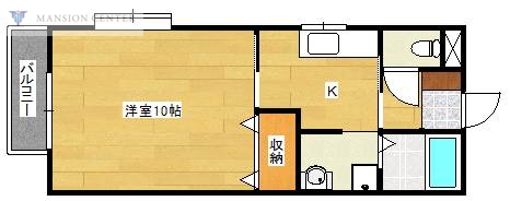 フェリス牡丹山の間取り