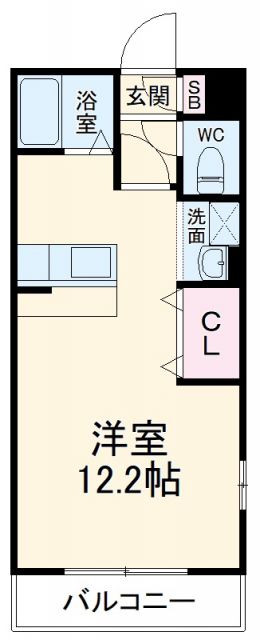 浜松市中央区初生町のマンションの間取り