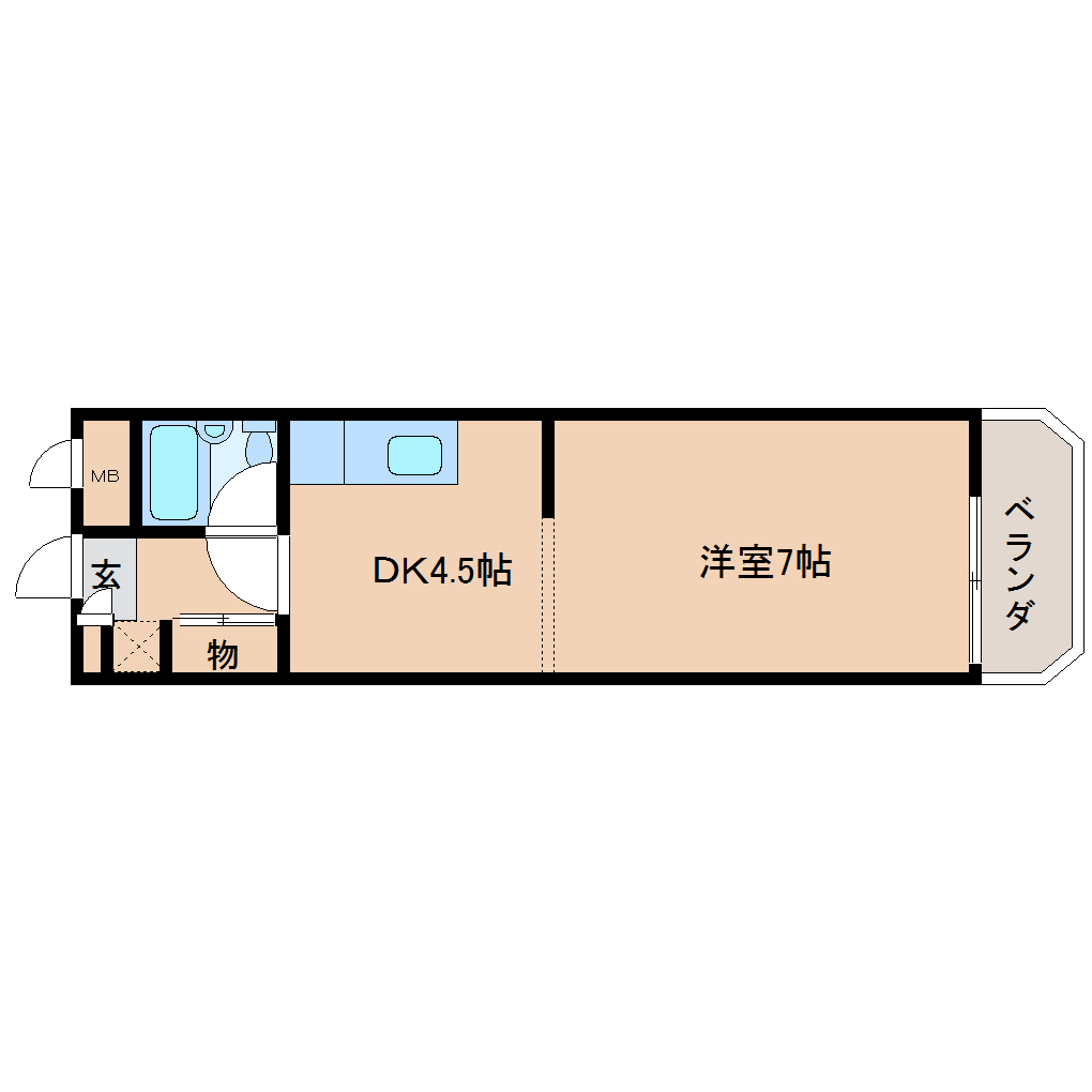 大和郡山市小泉町のマンションの間取り