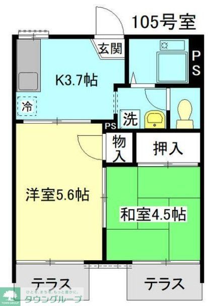 ふじみ野市川崎のアパートの間取り