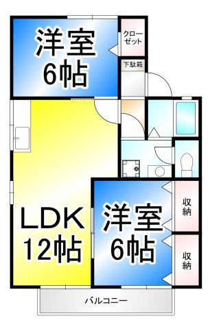 セジュール8たなかの間取り