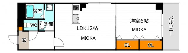 シナジー北田辺の間取り写真