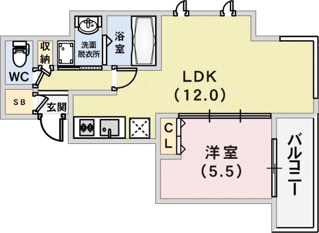 S-RESIDENCE神戸元町の間取り写真