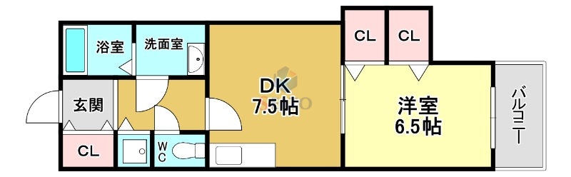 阪急神戸線 神崎川駅 徒歩12分 9階建 築31年の間取り写真